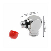 First Stage Rotating Connector Includes Dust Cap Scuba Regulator 90 Degree Adapter Easy Installation Diving Equipment
