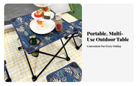 Portable Slatted foldable Table Lightweight Camping gear Foldable Design Outdoor Furniture Multi-Functional for Travelers, outdoor mealkers, outdoor meals, outdoor meal, Beach, Backyard