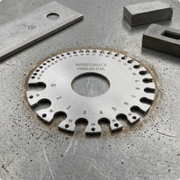 Measurement Markings Weld Inspection Gauge Brushed Silver Fusing Seam Gauge Hanging Loop Weld Inspection Ruler Clear Markings
