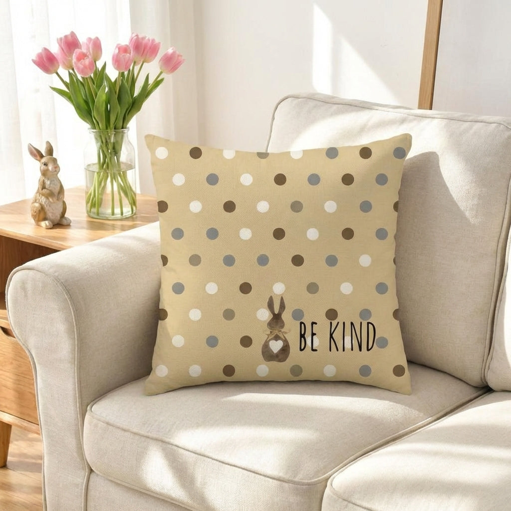 Easter Bunny Pillow Cover Holiday Gift Throw Pillow Cover Cottagecore Decor Easter Bunny Pillowcase for Decorators, Sofa, Bedroom