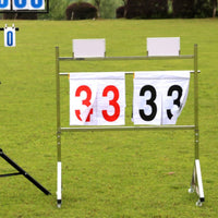 Scoreboard with Wheels Freestanding Mobile Scoreboard Portable Scorekeeper for Schools, Coaches, Training Training Periods