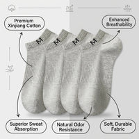 Athletic Ankle Socks for Men Women, Breathable Sports Odor Resistant Casual for Running Business