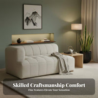 Nordic aesthetic sectional Block Sofa Japanese Inspired sectional L-Shaped Couch Small Apartment suitable for Living Room Furniture High-Resilience Foam for Guesthouse Owners, Interior Designers, Homeowners, Bedroom, Kids' Play Area