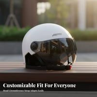 Electric Bike Helmet 3C Certified Half Helmet with Visor Breathable Sheltering Headwear for Men, Women, Commuting