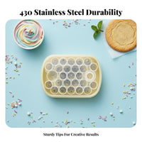25 Pieces Piping Tip Set Includes Storage Box Piping Tips Set Food Grade Stainless Steel Frosting Tips for Amateur Baker S, DIY Projects, Bakery