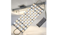 LED Light Strip Assembly Double-Row Light Bar Assembly LED Bar Module Round Lens Covers Driver Module White
