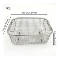 Mesh Basket Stainless Steel Acoustic Cleaner Basket Heavy Duty for Hobbyists