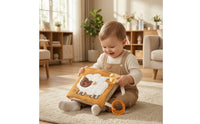 Cloth Book Crinkle Textile Book Sensory Toy Foldable Baby Books Lightweight for Babies, Stroller, Tummy Time