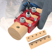 Alignment Markings Dowel Drilling Jig Clamp Screws 90-Degree Drill Guide Compact Power Tool Accessory Wear-Resistant