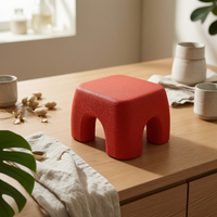 Molded Foam Stool Compact Children's Foam Stool Arched Cutouts