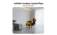 creature Shape Camel Stool Nordic aesthetic Cushioned Accent Seat perfect Housewarming Gift Home Decor playful Design for Children, Homeowners, Entryway, Living Room, Playroom, study corner
