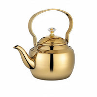 Decorative Knob Stainless Steel Tea Kettle Flat Base Tea Kettle Polished Cookware Easy to Clean