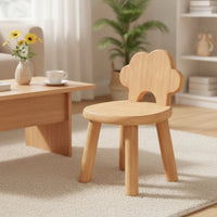 Wooden Stool Stable Low Stool Compact Footstool for Bedroom