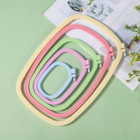 Wooden Portable Solid Wood Cross Stitch Frame Round Tabletop Embroidery Stand Adjustable Rotating Hand Embroidery Hoop