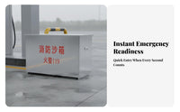 Fire Sand Box Heavy Duty Firefighting Sand Bin Sturdy Construction Red Metal Fire Box for Gas Station Industrial Workers, Factories, Warehouses