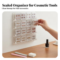 stick-on Nail Display Box particle-resistantguard Cosmetic Container Transparent Design