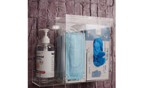 3-Compartment Acrylic Organizer Divided 3-Compartment Dispenser Box Wall-Mounted Organizer Box accessibleTop Wall Mount