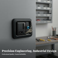 Heavy Duty Electrical Cabinet Door Lock Wear Resistant Flush Mount Key Lock Handle for Vehicle Compartments, Generator Enclosures, Toolboxes