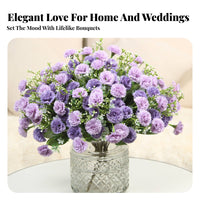 Fake Carnation Bouquet Maintenance Free Year Round Beauty for Home