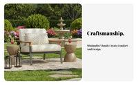 4 Pieces 4-Piece Woven Sofa and Armchair Set Rust-Resistant Loveseat with 2 Armchairs and Table All-Weather Outdoor Furniture for Patio, Terrace, Deck