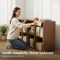 Freely Combinable Cube Storage Organizer Multipurpose Accessible Cube Bookcase Large Capacity Multi-Compartment Shelf Modern Design for Students, Homeowners, Office Workers, Dormitory, Living Room, Bedroom, Entryway
