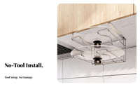 Under-Cabinet Lid and Board Holder Screwless Setup Installation Mountable Utility Holder Space-Efficient Kitchen Organizer for Home Dwellers