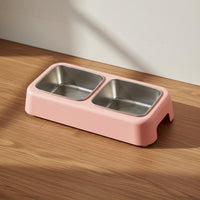 Tilted Cat Bowl Removable Bowls Tilted Cat Food Water Bowl Anti-Tip Elevated Pet Feeder for Small Dogs