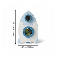Early Learning Spacecraft Stacking Toy Shape Sorting Educational Spacecraft Toy Polished Rim Color Recognition for Toddlers, Babies