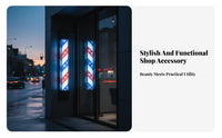 Illuminated Haircut Pole High Brightness Haircut Pole Lamp Rotating Salon Sign Energy Saving Rotating Striped Lamp Attractive