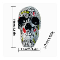 Skull Figurine Tabletop Skull Statue Sculpture Gothic Decor Spooky for Goths, Halloween, Mantel Displays