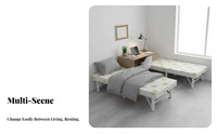 Foldable Design Folding bed with Mattress Space-Saving Portable Guest Bed Easy Assembly Temporary Bedding Sturdy Frame for Students, Office Workers, Hotel, Dormitory, Small Apartment, Dorm Room