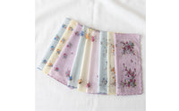 9 Pieces Pocket Squares with Edges Soft Pocket Squares Thin Handkerchief with Wavy Border for Women, Daily Use, Gifting, Travel