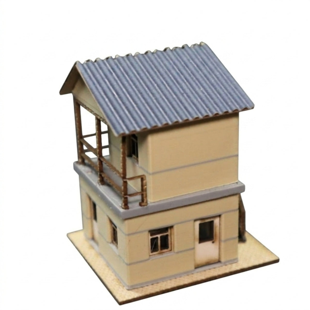 Trackside Railway Scene Building Model Kit Miniature N-Scale Model House Architectural Diorama Building Kit Hobby Grade for Collectors