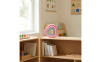 5 Pieces Foam-Like Heart-Shaped Stepping Stones Non-Slip Balance Stepping Stones Lightweight Toy Stable for Toddlers, Preschoolers, Kids, Playroom, Preschool, Sensory Room