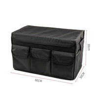 Car Trunk Organizer with Pockets Portable Folding Storage Box for Commuters, Road Trips