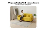 Space-Saving Upholstered Storage Bench Compact Design Small Sofa Modern Design Household Furniture Comfortable Seating for Apartment Dwellers, Renters, Students, Coffee Shop, Retail Storage, Living Room, Reception Area