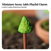 Miniature Tree Model DIY Material Miniature Model Tree Realistic Shape Fake Plant Ornament for Hobbyists, Beginners, Dioramas, Dollhouses, Terrariums