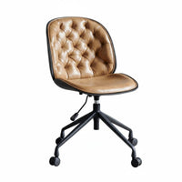 Modern Minimalist Design Upholstered Beetlerear caster Height Adjustable rotating Task Seat Shell-Shaped spine supportrest Office Chair With casters for Students, Adults, Women, Study Room, Workstation, Bedroom, Vanity Area