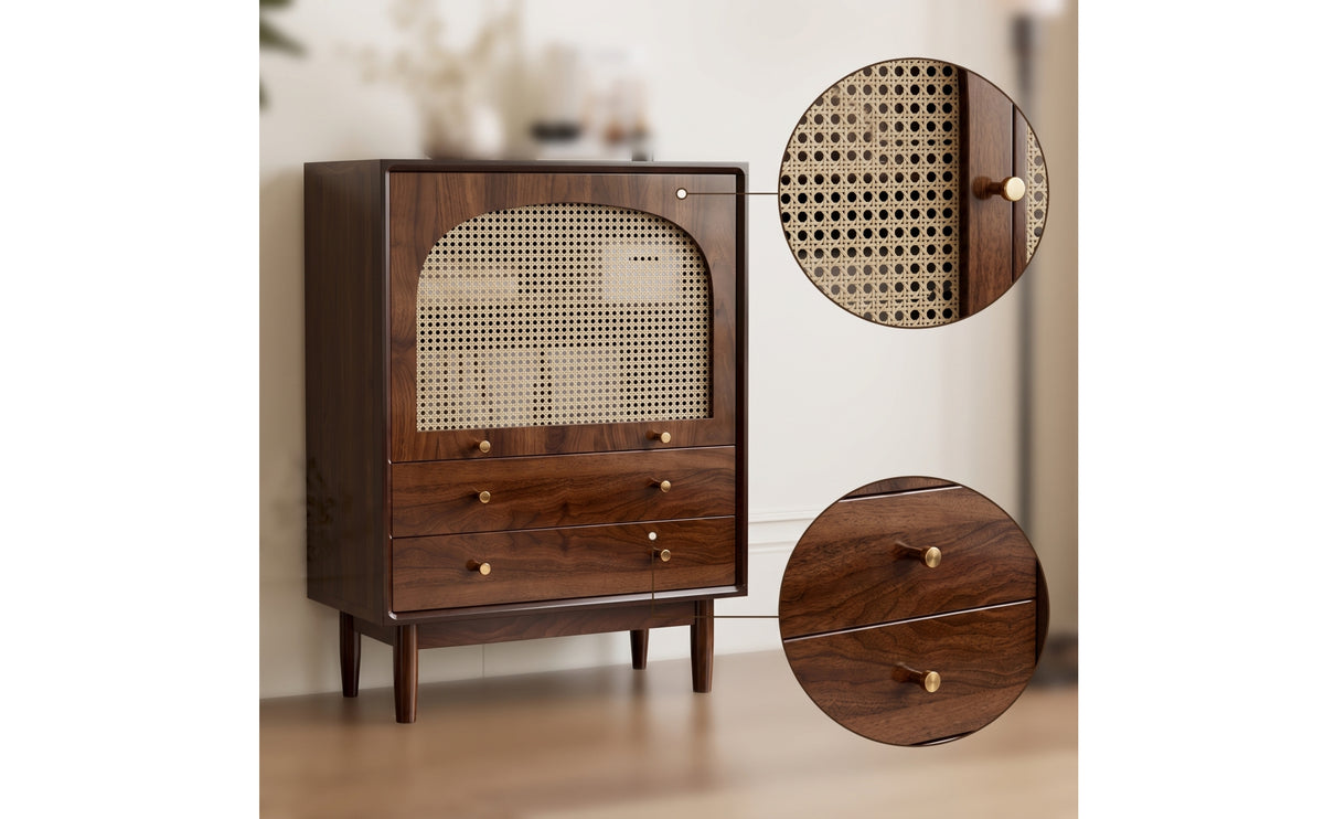 Storage Cabinet Vintagefloor Cabinet Cabinet Mid-Retro Modern Furniture for Living Room, Bedroom, Entryway