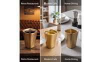 Stainless Steel Cup Heat Resistant Stainless Steel Drinking Cup Portable Cups for Bar, Tea Service