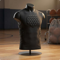Hexagonal Pads Contact-Resistant Protection Vest Close Fitting Sleeveless Safeguarding Vest Stretch Textile Compression Padded Shirt Streamlined Shape