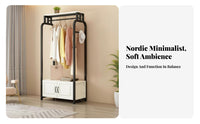 Floor-Standing Bedside Clothes Valet complimentarystanding Clothing Stand Space-Saving Garment Rack Easy reach for Children, Adults, Students, beside Bed, Dorm Room, Entryway, Closet