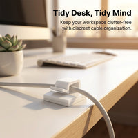 100 Pack Self Adhesive Cable Clips R- Organizers, Wire Management Clips for Home Office Desk