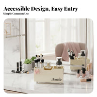 Multi-Compartment Vanity Box Transparent Design Lidded Multicompartment Cosmetic Box