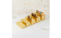 5 Pieces 5 Piece Buffet Display Set Sturdy Construction Acrylic Display Riser Set Mirrored Food Riser Polished Design for Vanity