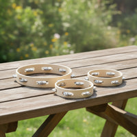 3 Pieces Tambourine Loop with Jingling Discs Polished Tambourine Loop Handheld Percussion for Kids, Young Children, Classroom, Kindergarten