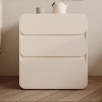 Light Luxury aesthetic 3-Drawer Nightstand Modern Minimalist 3-Drawer Upholstered Cabinet Fully Assembled Bedside Table with Storage Drawers for Apartment Dwellers, Homeowners, Students, Small Space, Dorm Room, Entryway, paleice