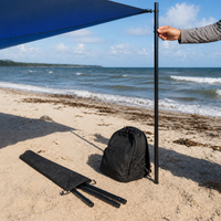 Heavy-Duty Tent Awning Poles for Outdoor Canopy Shelter, 2.0m Height, Thickened Iron Pipe Support Rods, Set of 2