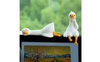 2 Pieces Cute Duck Car Ornaments Adorable Duck Dashboard Decorations Cartoon Car Dashboard Ornaments Kawaii for Drivers, Commuters