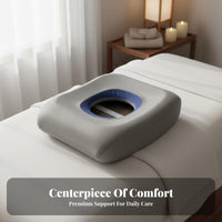 Washable Cover Spa Bed Face Pillow Ergonomic Design Face down Pillow with Hole Skin-Friendly Material for Office Workers